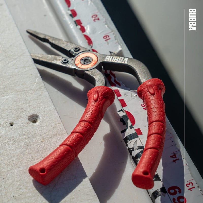 Bubba كماشة صيد من الفولاذ المقاوم للصدأ 6.5 بوصة مع مقبض غير قابل للانزلاق وقواطع أنفيل، حبل ومشبك حزام - ملحقات الصيد - Image 2